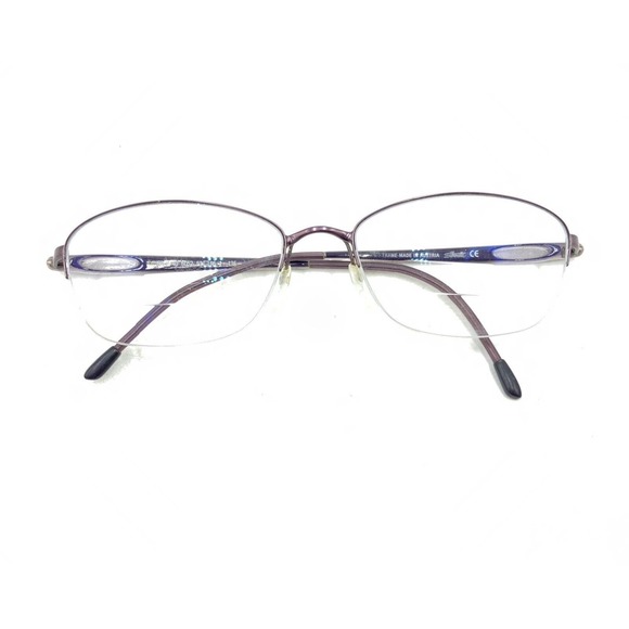 Silhouette 6614 40 6052 Titanium Purple Half Rim Eyeglasses Frames 51-16 130 - Picture 12 of 12